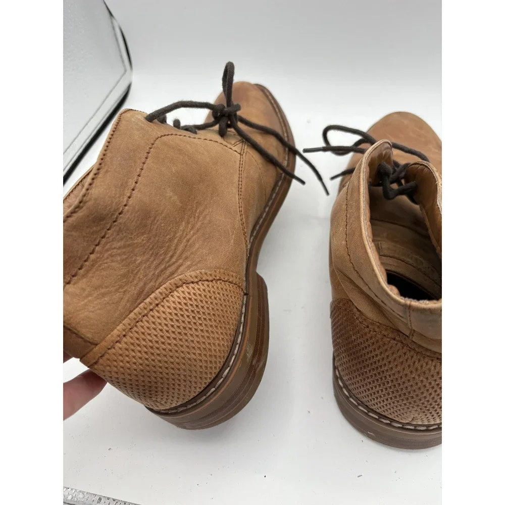 Skechers Boots Mens Size 10 Brown Leather Chukka Ankle Street Dress SN66405